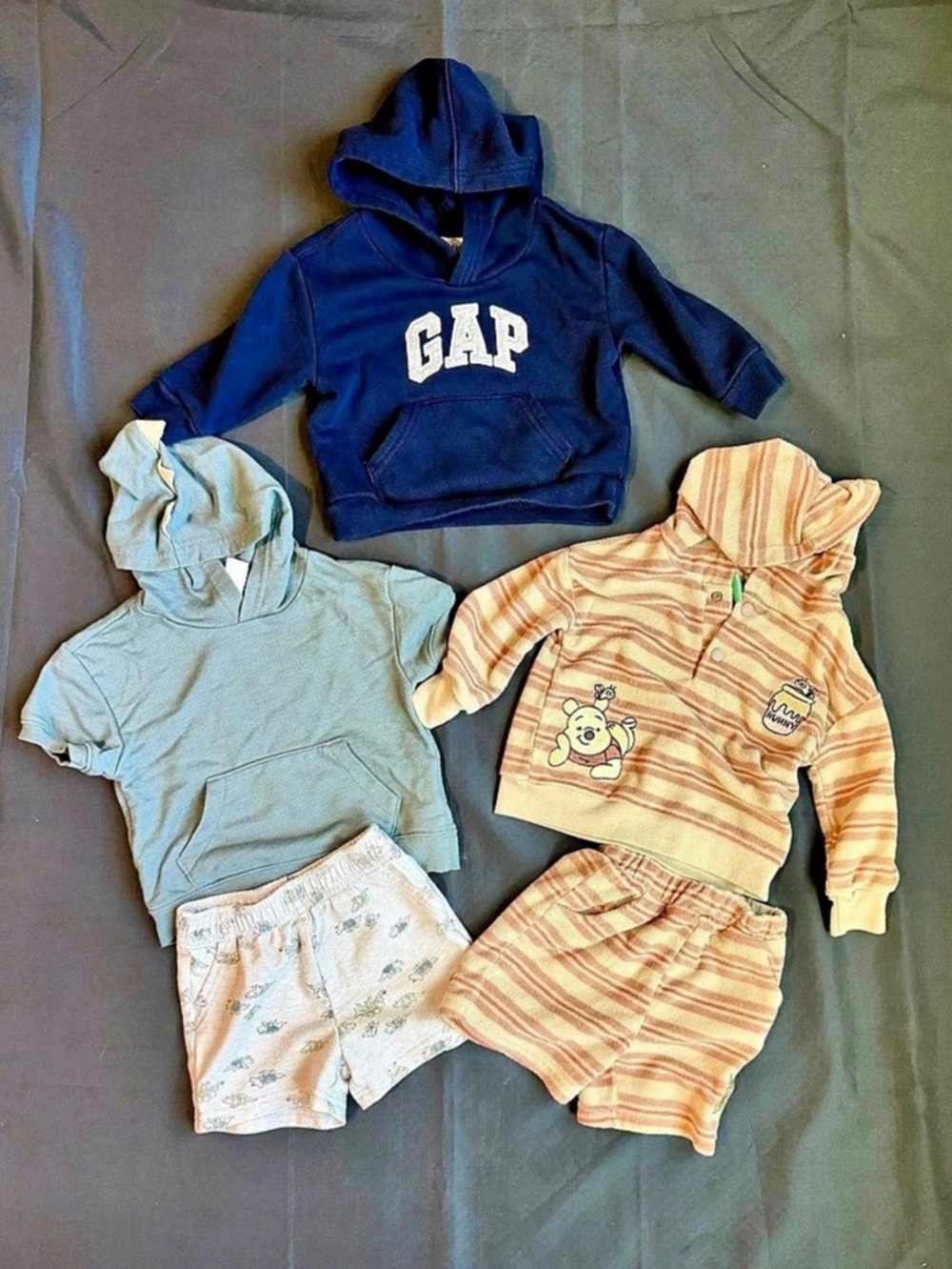 Gap Kids, Carter’s, Disney Mixed Hoodie & Shorts Lot